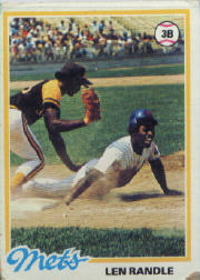1978 Topps Baseball Cards      544     Len Randle DP
